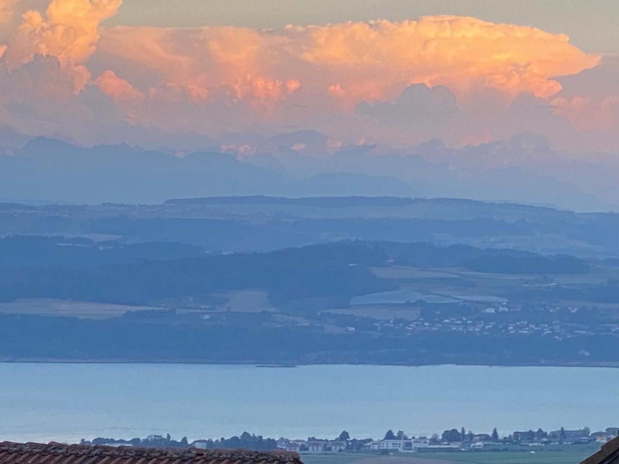 Tevenon Vue Panoramique Alpes-Lac Grandevent Exteriör bild
